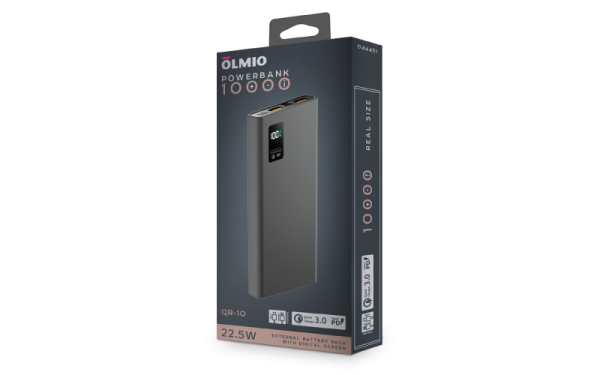 Внешний АКБ QR-10, 10000mAh, space-gray, OLMIO