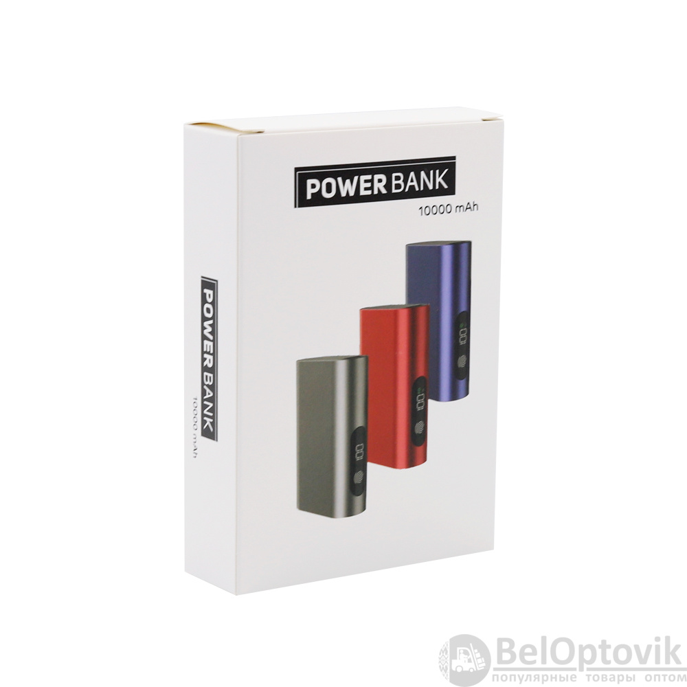 Внешний аккумулятор в металлическом корпусе Wōdan, сенсорный, 10000mAh, синий