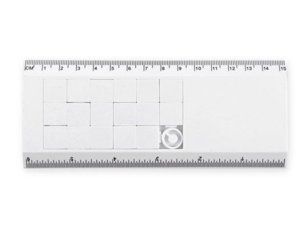 Линейка с игрой «Пятнашки», Цвет белый