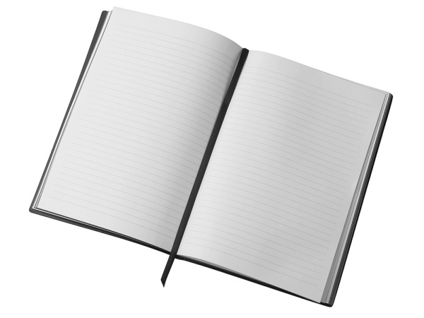 Блокнот в гибкой обложке А5 «C1» софт-тач, Цвет черный