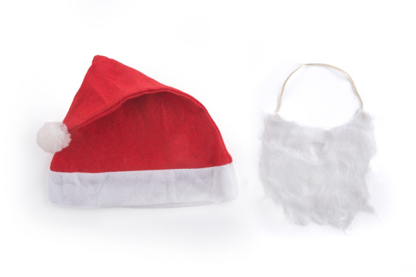 Костюм Санты детский (штанишки, рубашка, пояс, колпак, борода) 3-6 лет