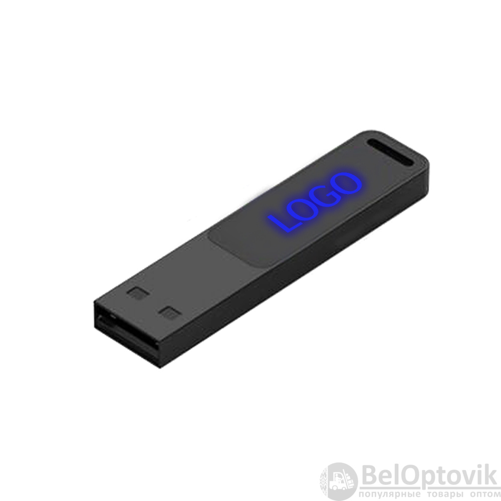 Флешка Suomi 16 Гб в футляре, с синей подсветкой