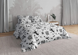 Постельное белье, бязь Комплект 1,5 спальный (147*215 см; 150*215 см; 70*70 см - 2 шт) Гитары