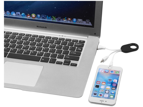 Кабель для зарядки «3-в-1», Цвет черный/белый