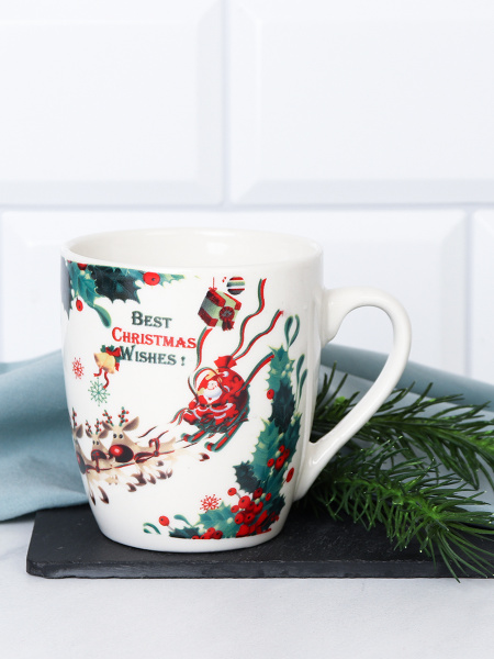 Кружка новогодняя 250 мл /X1188-3 /уп 12/96/