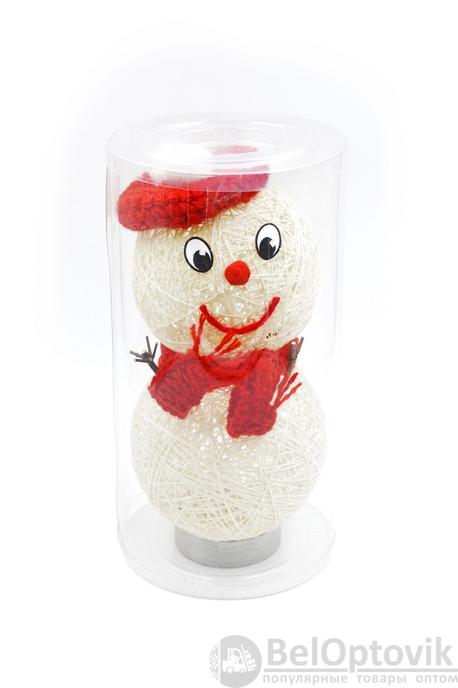 Украшение Снеговик из ниток