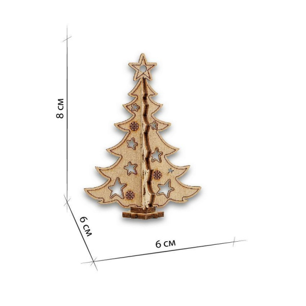 Открытка-конструктор из дерева UNIWOOD "С Новым Годом" 5 деталей