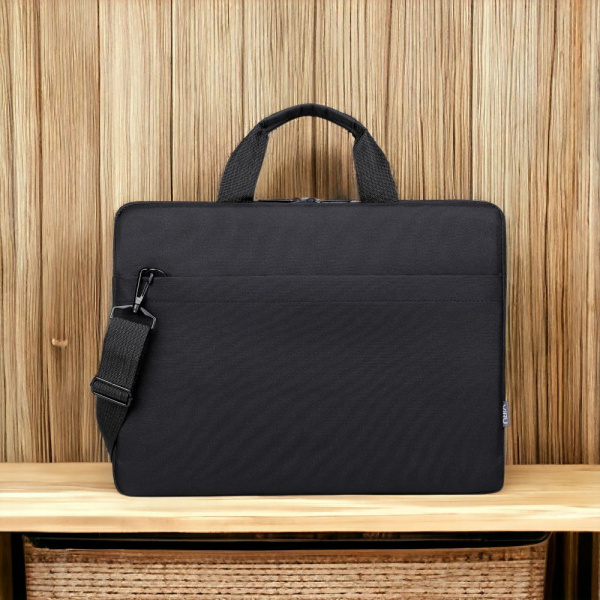 Сумка для ноутбука 15.6" Smartish MLB-1048, черная / Крепление для чемодана, материал подкладки фланелет, утолщенные стенки