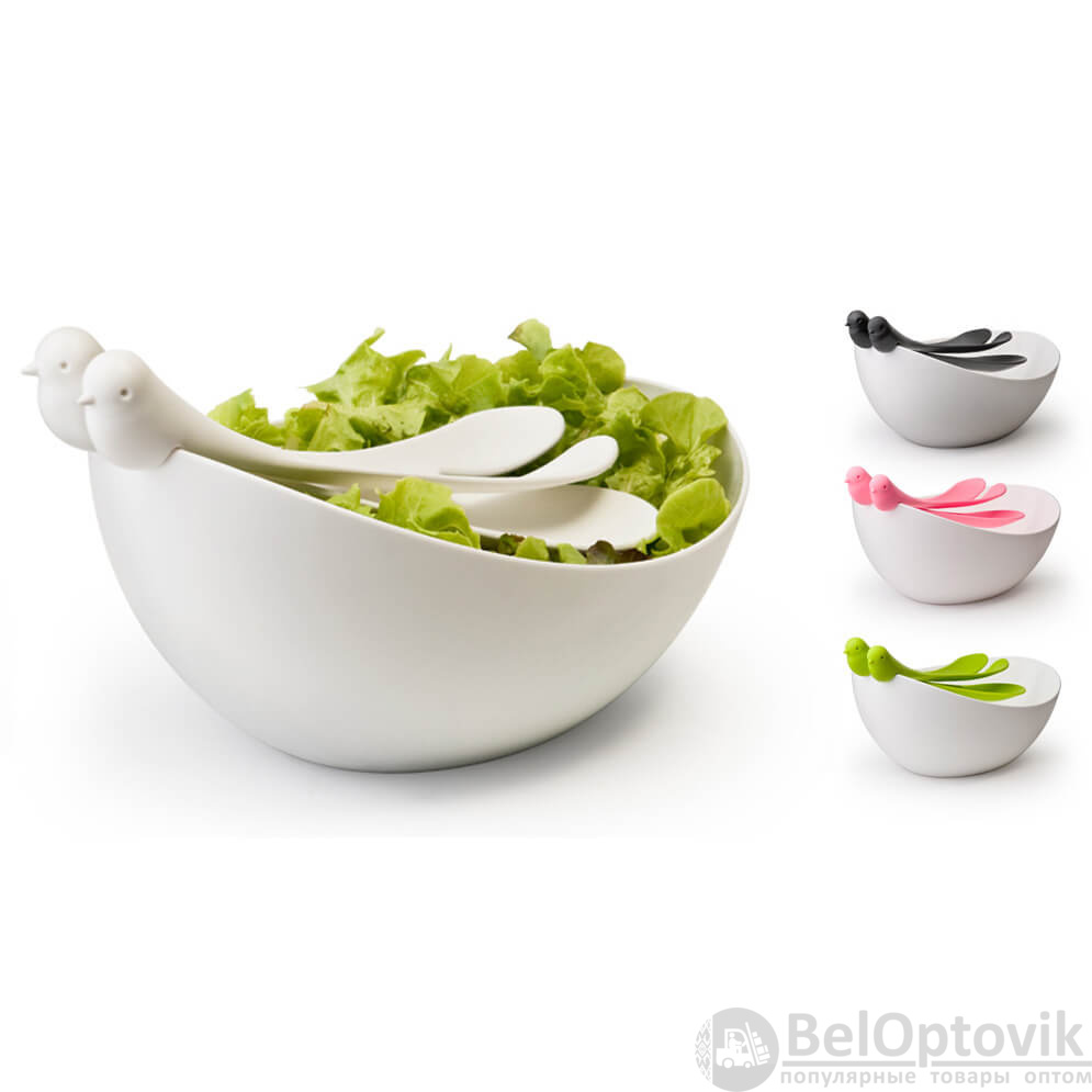 САЛАТНИЦА С ЛОЖКАМИ SPARROW 30х23х15см.