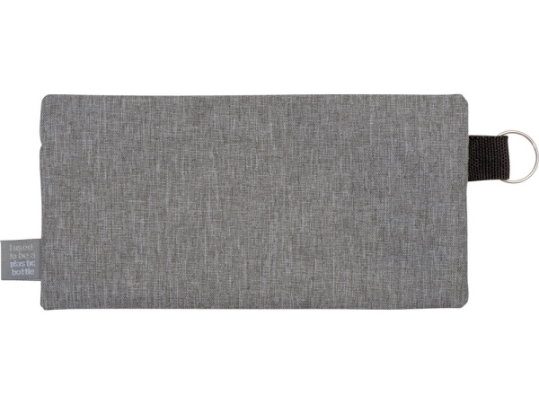 Пенал «Holder» из переработанного полиэстера RPET, Цвет серый/черный