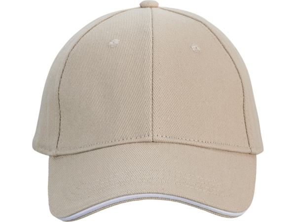 Бейсболка «Cancun», Цвет песочный, белый