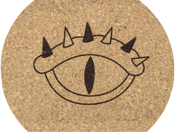 Набор костеров из пробки на подставке «Krock» с гравировкой, Цвет коричневый