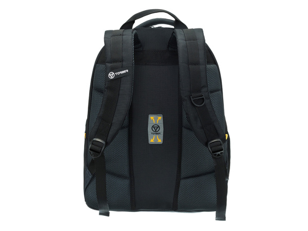 Рюкзак «МЕГАПОЛИС» с отделением для ноутбука 15.6", Цвет черный/серый