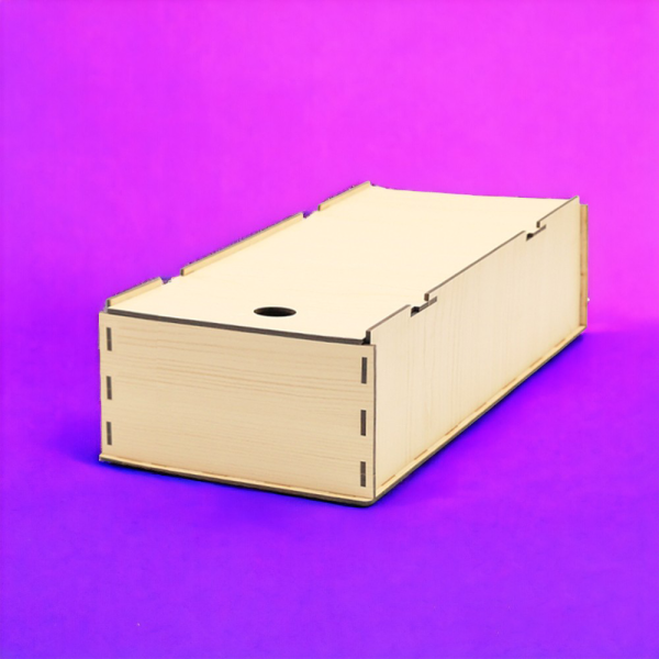 Ламинированная Подарочная коробка из HDF 31,5*16,5*9,5 см / Дизайнерская и объёмная