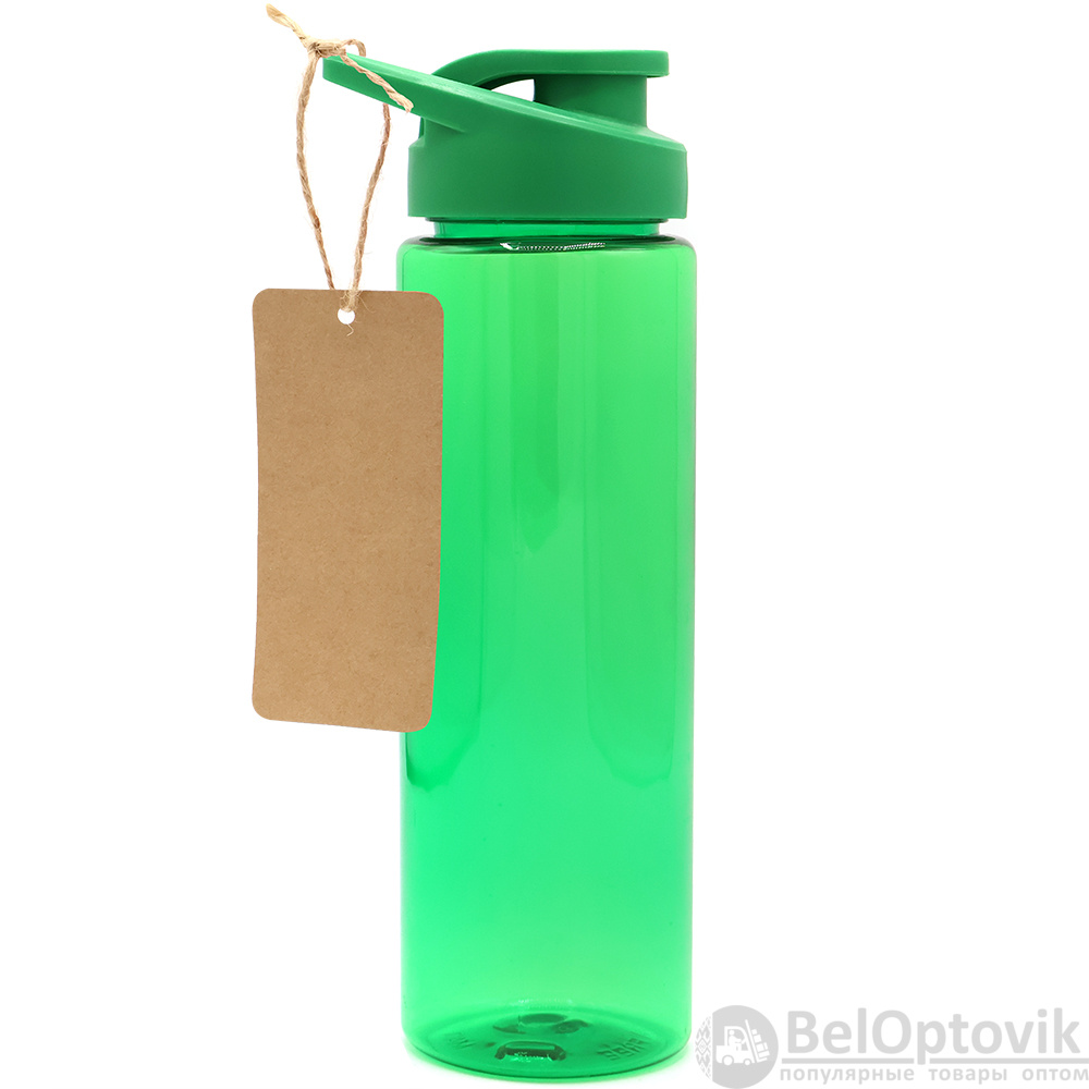 Пластиковая бутылка Ronny To Go с биркой, зелёная