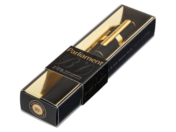 Ручка пластиковая шариковая «Parliament», Цвет черный, золотистый