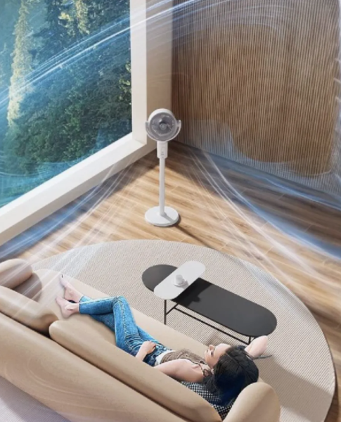 Вентилятор напольный с пультом управления FI.FAN, качающаяся головка