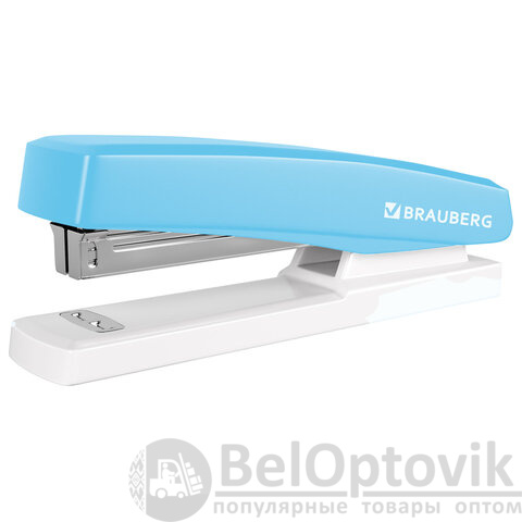 Степлер №10 BRAUBERG "STYLE", до 16 листов, ассорти, 274680