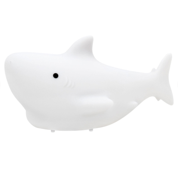 Ночник силиконовый LED "Акула" 109x60x58 мм, белый свет/RGB, на батарейках (в комплекте), DASWERK (ДАСВЕРК), 238932