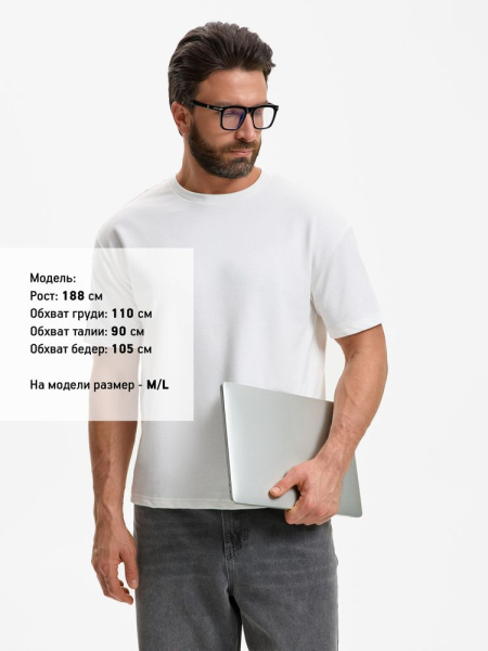 Футболка унисекс Durington, белая, размер XL/XXL