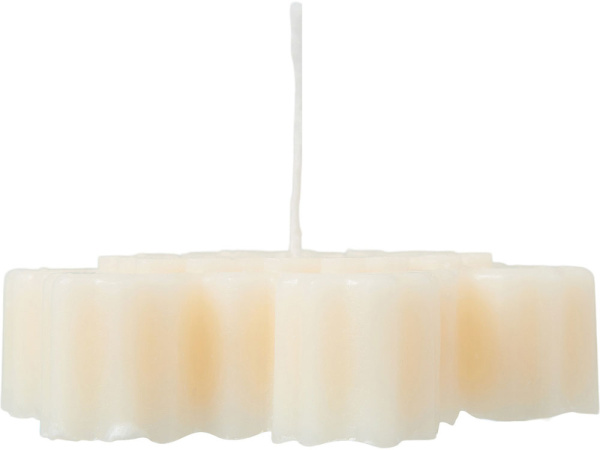 Свеча «Снежинка», Цвет молочный