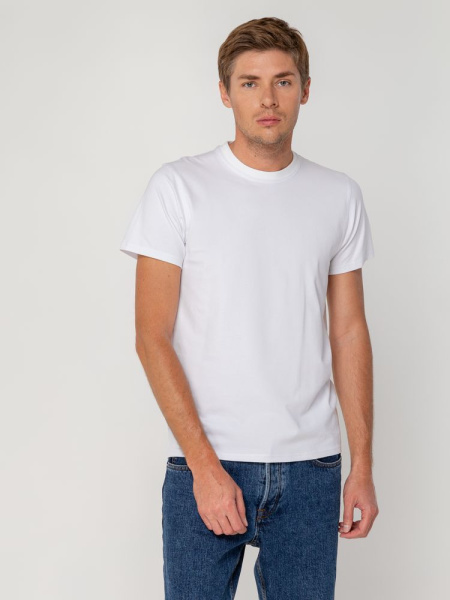 Футболка мужская T-bolka Stretch, белая, размер 3XL