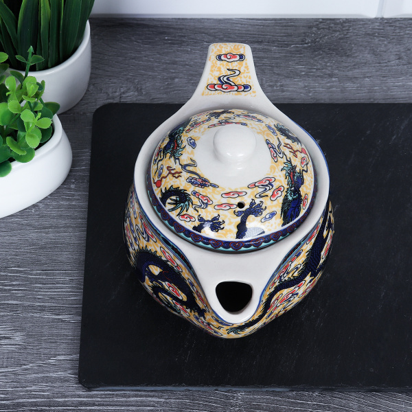 Чайник заварочный 400 мл с металлическим ситом керамика АКЦИЯ / KJ-490 /уп 60/