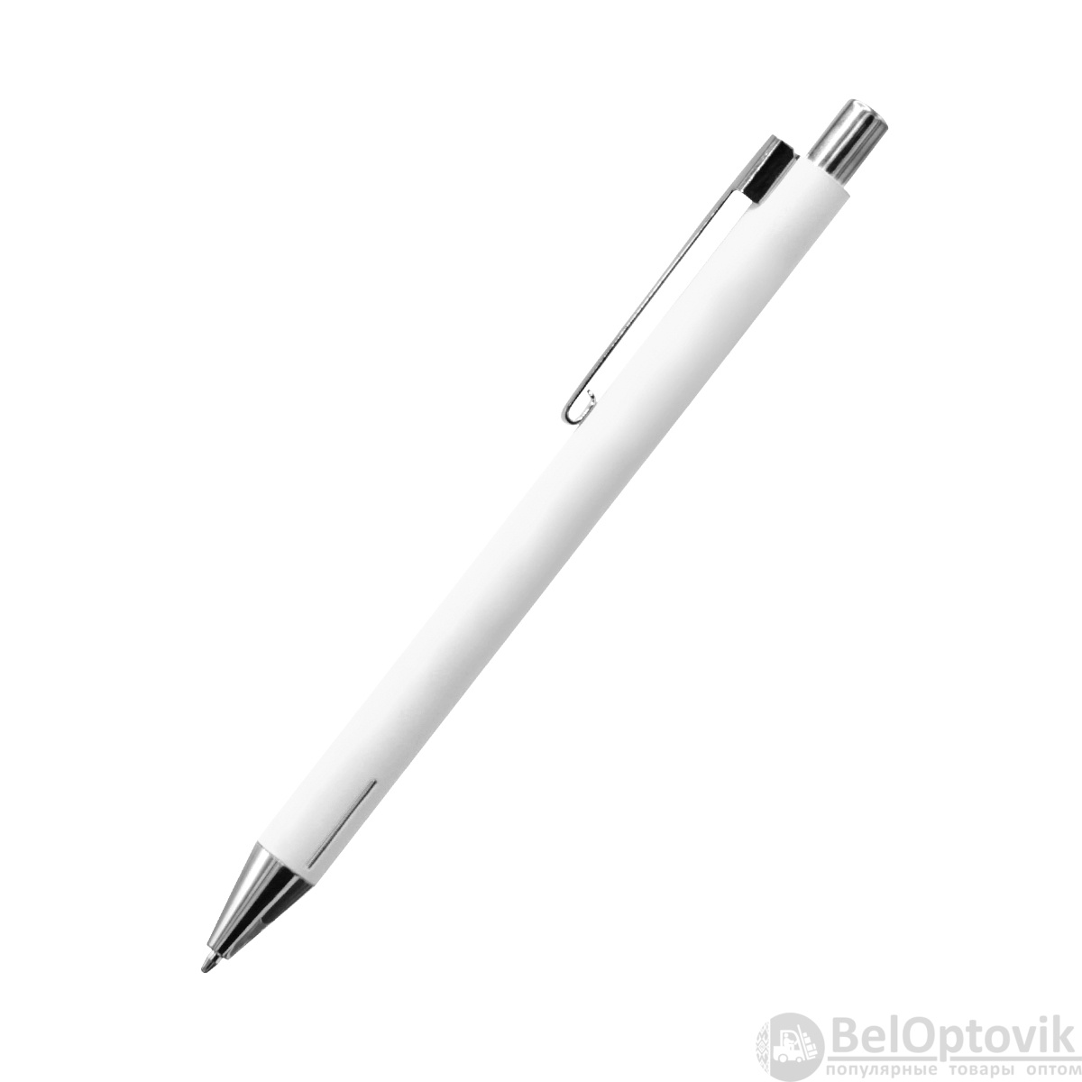 Ручка металлическая Elegant Soft софт-тач, белая