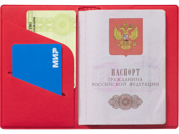 Обложка для паспорта «Favor», Цвет красный