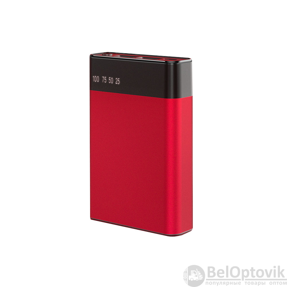 Внешний аккумулятор в металлическом корпусе Apria, 10000 mAh, красный