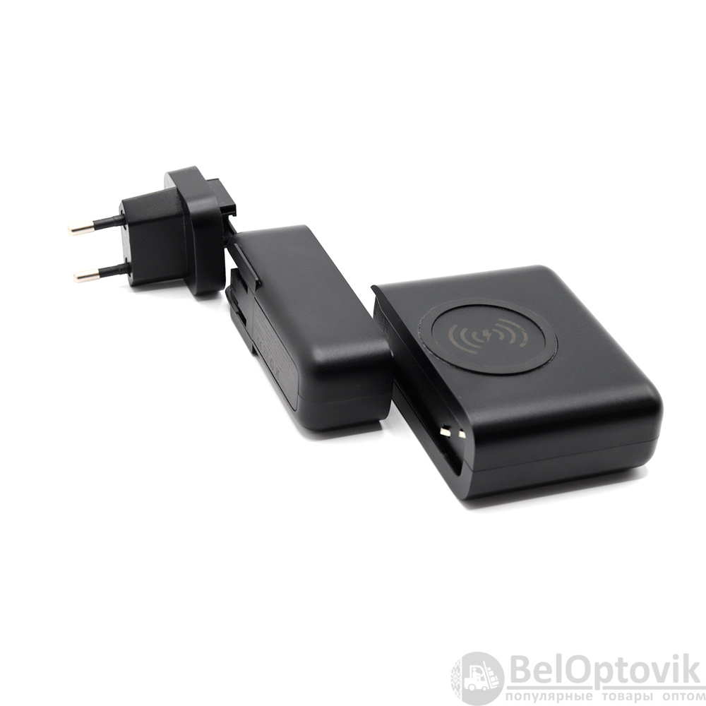Внешний аккумулятор Gemini с беспроводной зарядкой и сетевым адаптером, 10000 mAh, черный