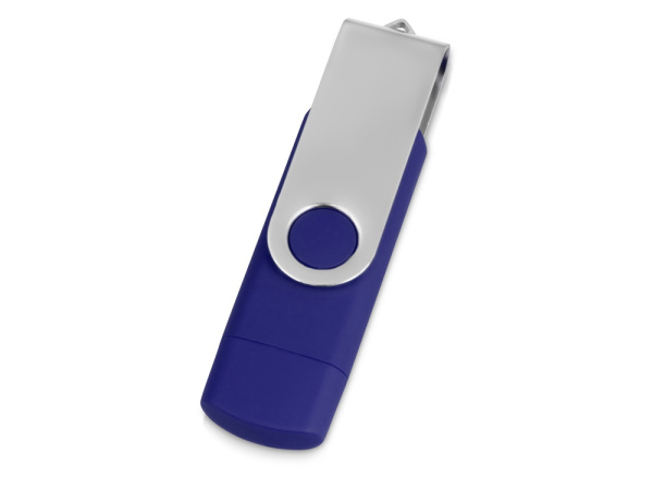 USB/micro USB-флешка на 16 Гб «Квебек OTG», Размер 16Gb, Цвет синий