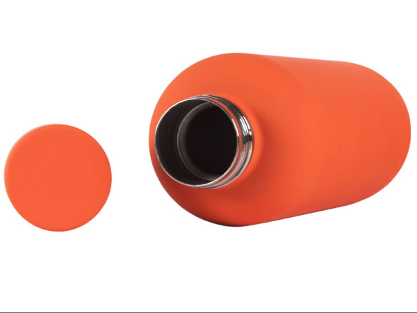 Вакуумная термобутылка ODIN, soft-touch, 550 мл, Цвет оранжевый