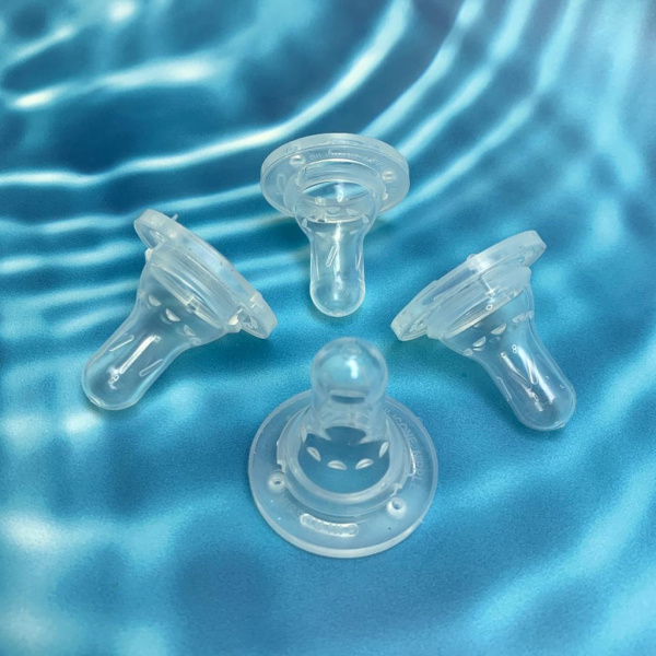 Силиконовая соска (комплект 2 шт) BABY FLOW узкое горло, отверстие размер L (сильный поток), с 6 месяцев