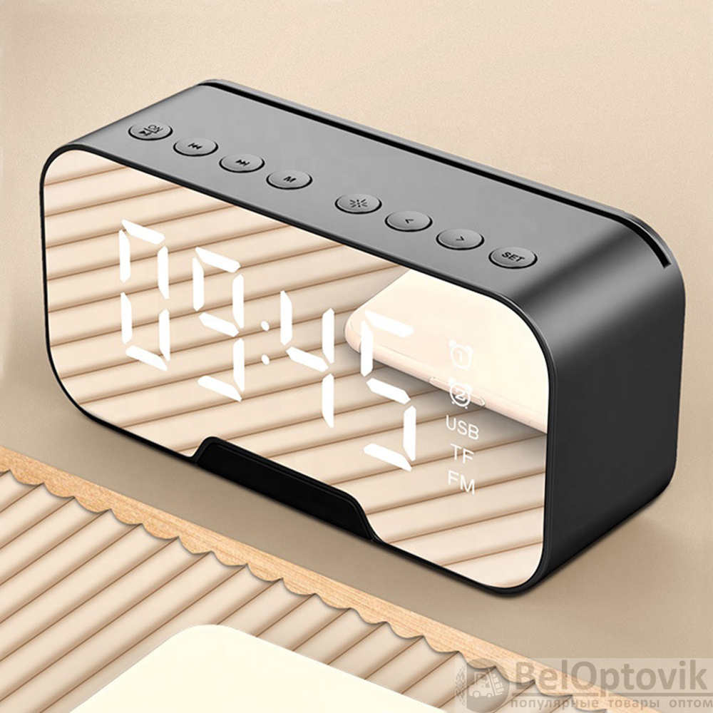 Часы-метеостанция Allora с Bluetooth колонкой функцией Hands free, черные