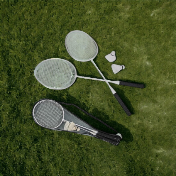 Набор для бадминтона в чехле: 2 ракетки, 2 волана, длина 67 см, нетканый материал, металл, пластик