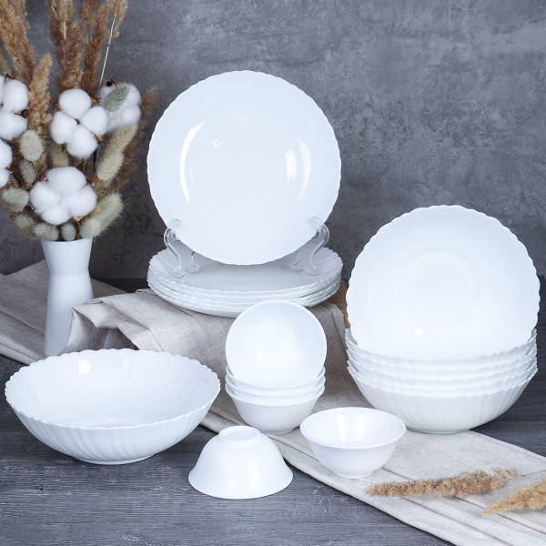 Столовый набор 19 предметов с пиалами для соуса и веренья 19 757840 (WHITE)