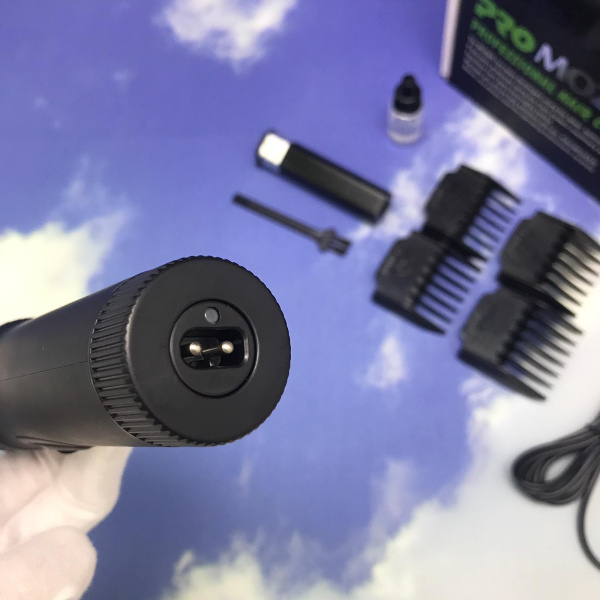 Профессиональная портативная машинка для стрижки ProMozer MZ-1300 (4 сменные насадки) Серый (9970)