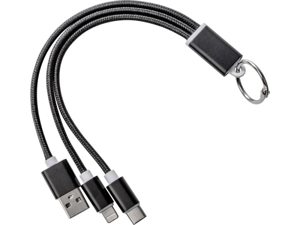 Кабель для зарядки 3-в-1 «Tres», Цвет черный