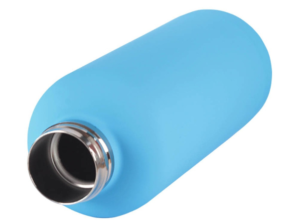 Вакуумная термобутылка ODIN, soft-touch, 550 мл, Цвет голубой