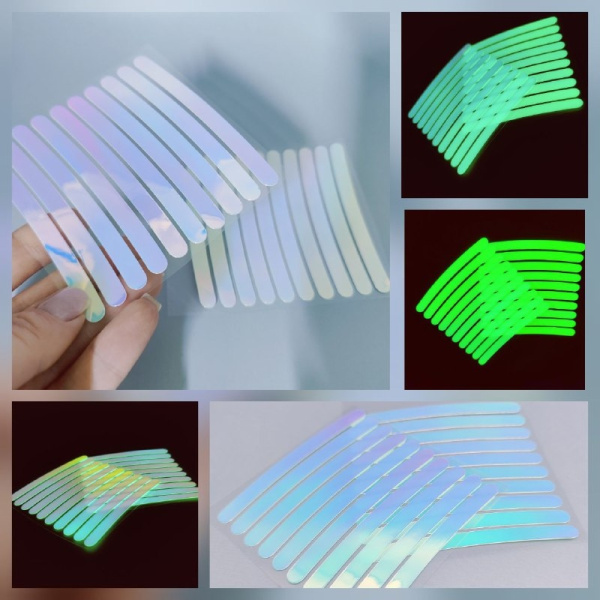 Светоотражающие наклейки на колеса автомобиля / скутера / велосипеда, набор 20 штук