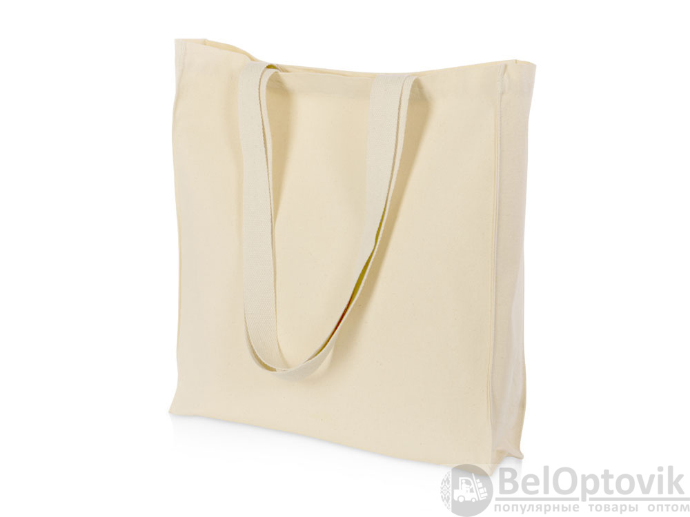 Сумка «Donny» с донной складкой и парусиновыми ручками, Цвет натуральный