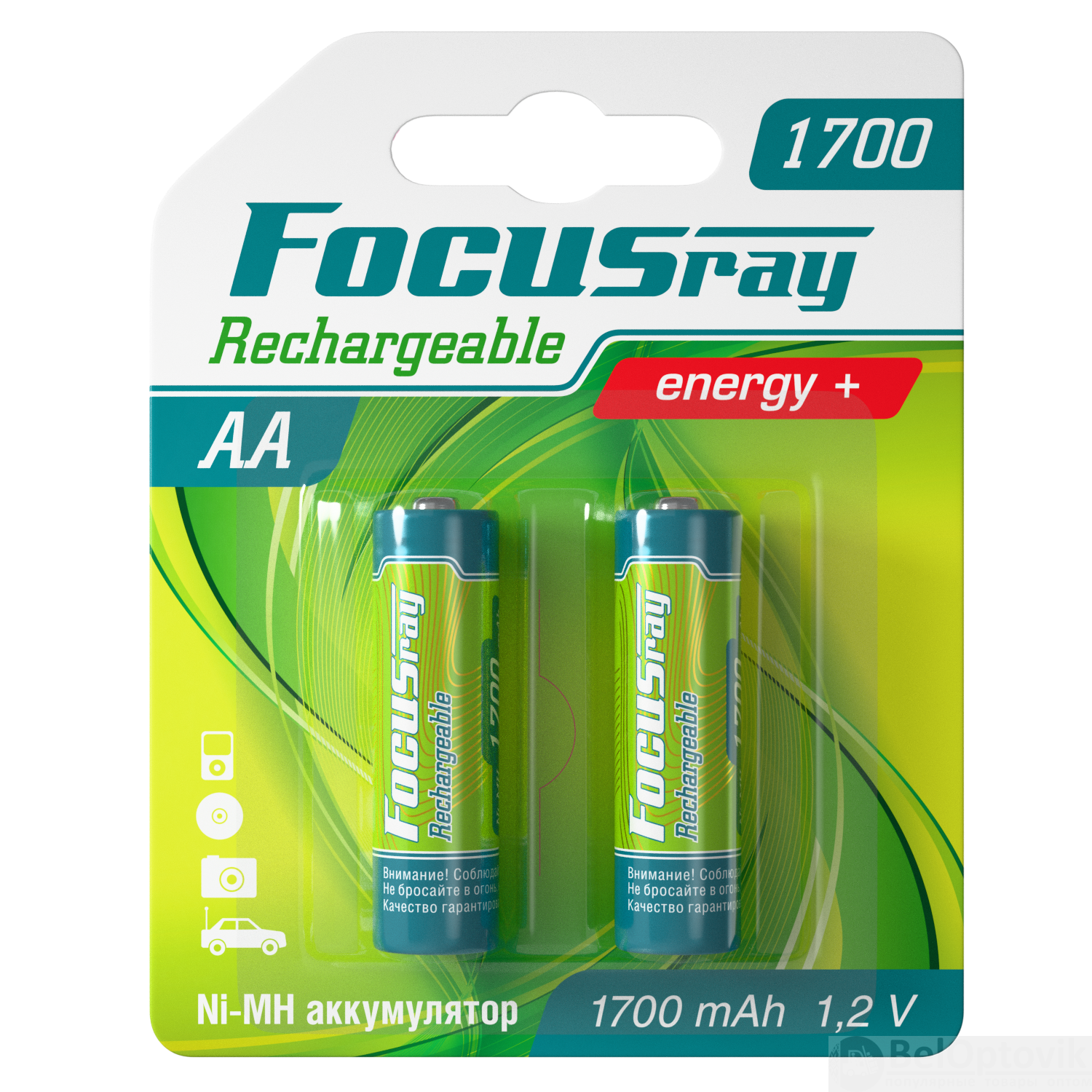 FOCUSray 1700 mAH AA 1/12/144 аккумулятор, шт (2 шт)