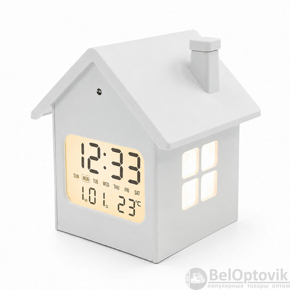 Часы метеостанция HomeTime, белые