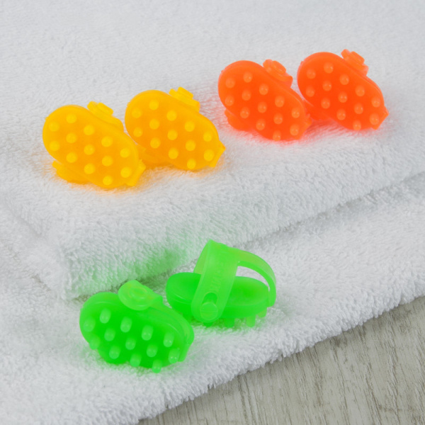 Массажер Чудо - пальчик (комплект 2 шт.) 35х27х28мм. Цвета Микс