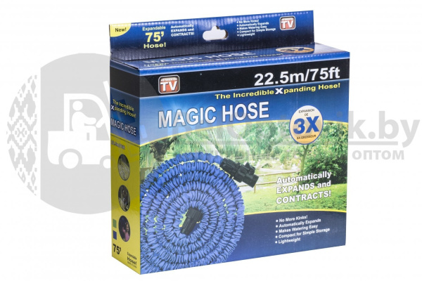 Шланг Xhose (Икс-Хоз) 22.5 метров поливочный (Икс-Хоз) саморастягивающийся с пульверизатором Зеленый