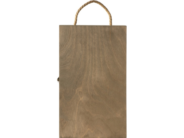 Коробка подарочная из массива дерева «Two-bottle box», Цвет натуральный