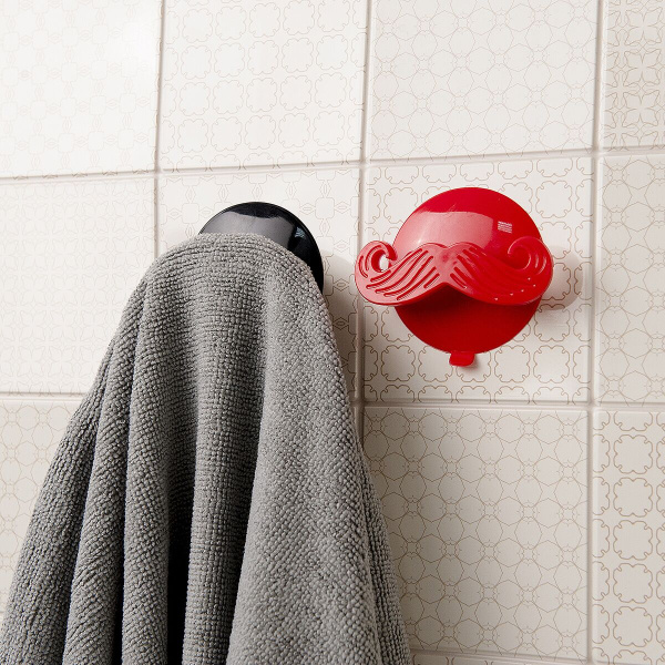 Крючок для ванной пластиковый "Mustache&Lips", 2шт.