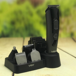 Универсальный набор для стрижки волос 5 в 1 VGR®Navigator V-175 (стрижка волос, бороды, усов, ушей, носа, электробритва, 9 насадок)