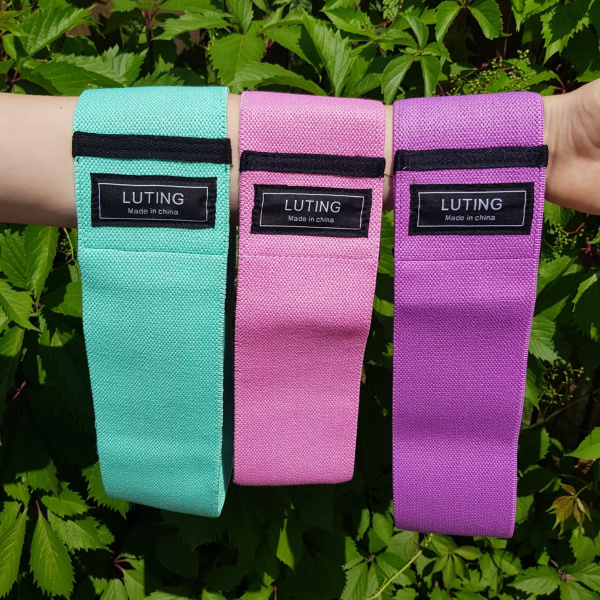 Набор тканевых резинок для фитнеса LUTING (эспандеры резинки для фитнеса), 3 шт.